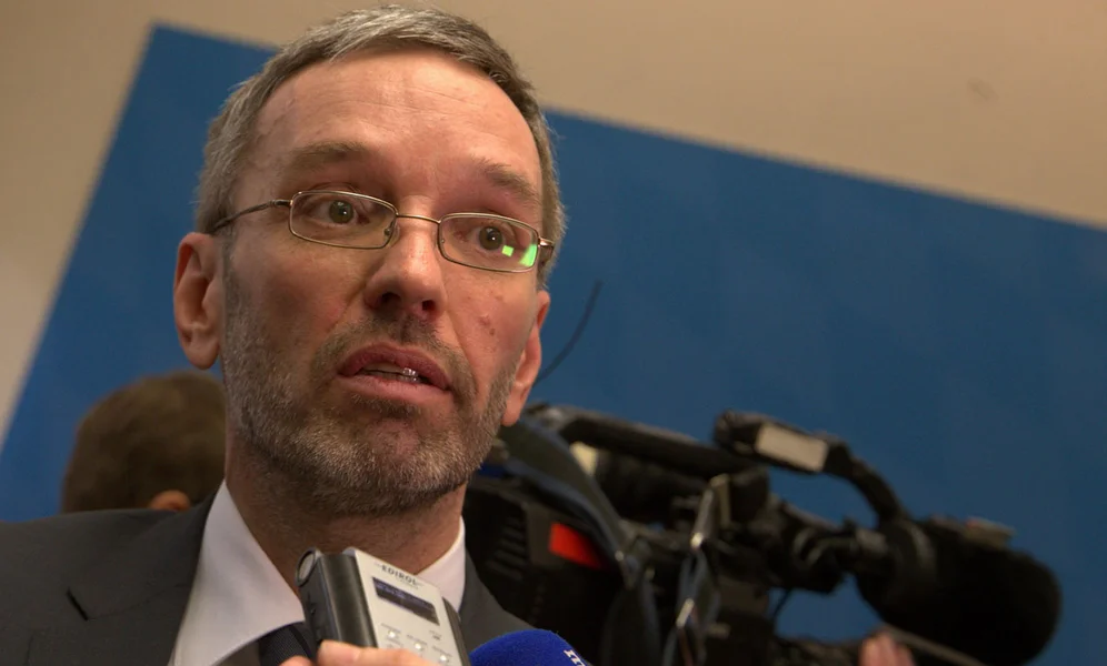 Leder av Freiheitliche Partei Österreichs, Herbert Kickl. Foto: Michael Lucan, Wikimedia Commons CC BY-SA 3.0 DE