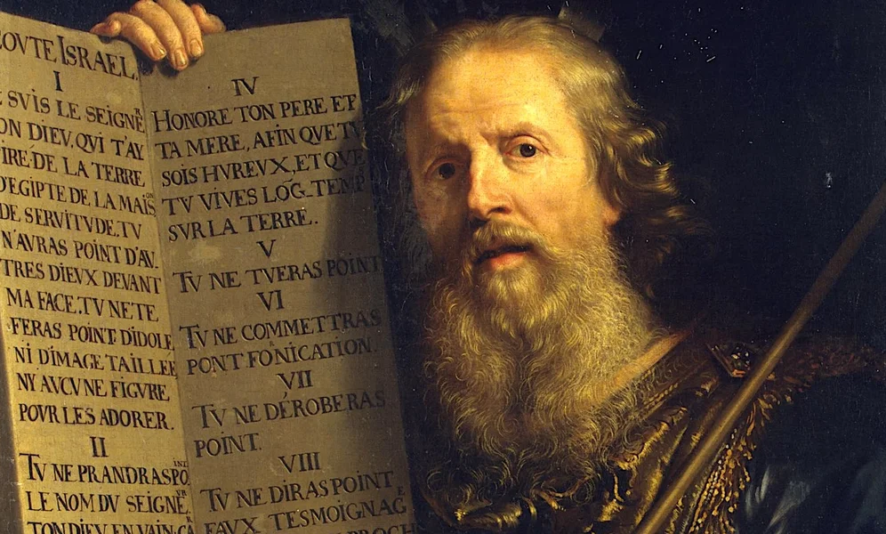 Philippe de Champaigne (1602–1674), «Moses med de ti bud», Eremitasjen, St. Petersburg.