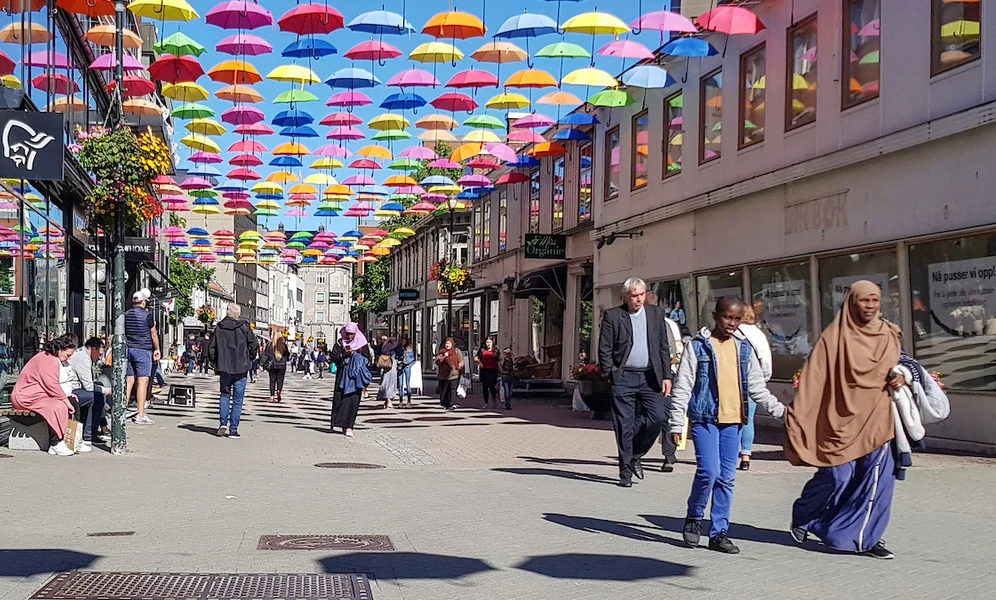 Fra Thomas Angells gate i Trondheim sentrum. Foto: Bente Haarstad.