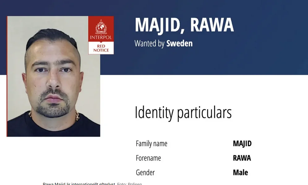 Rawa Majid, også kjent som den kurdiske reven, er en av Sveriges verste kriminelle gangstere. Nå mener en SD-politiker at han bør likvideres av statsmakten. Da må Sverige trolig sende styrker ut av sitt eget land. Foto: Polisen
