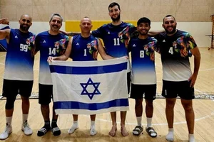 Det israelske landslaget i volleyball opplevde at deres flagg ikke ble heist under en turniring i Frankrike. Foto: Privat